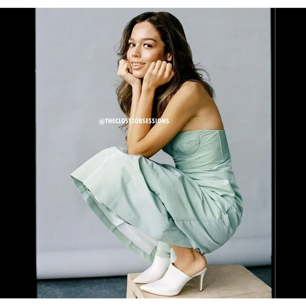 MANGO Corset-Style Strapless Midi Dress 💚✨ NWT - Picture 11 of 16